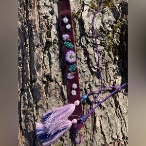 Choker, handmade with elements of bead embroidery